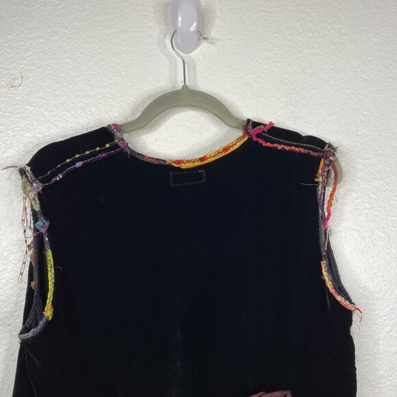 Giselle Shepatin Womens Velvet Art to Wear Rosettes Lagenlook Eclectic Vest Sz S - Picture 11 of 14